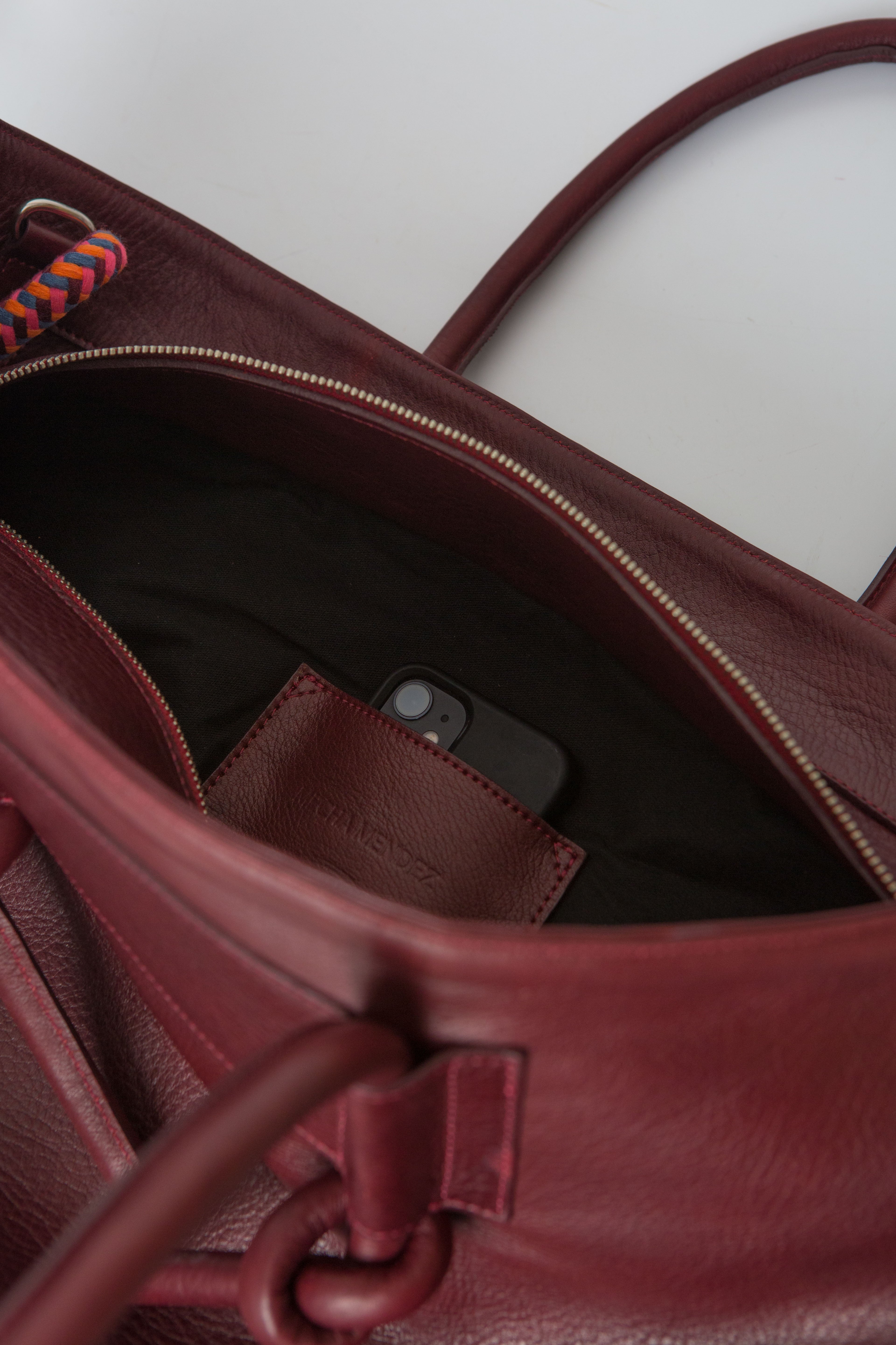 Tote Basket - Burgundy