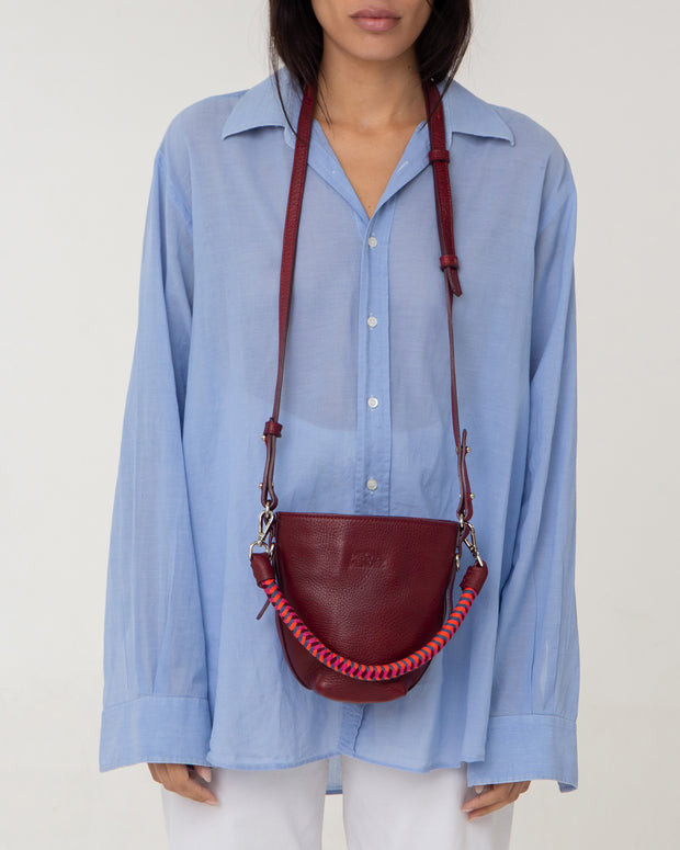 Mini bucket burgundy