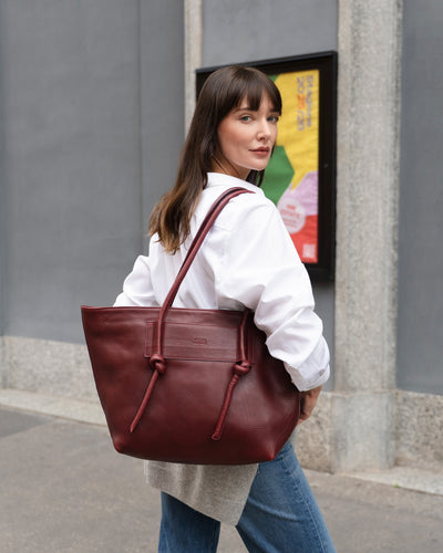 Tote Basket - Burgundy
