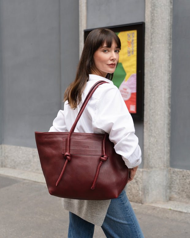 Tote Basket - Burgundy